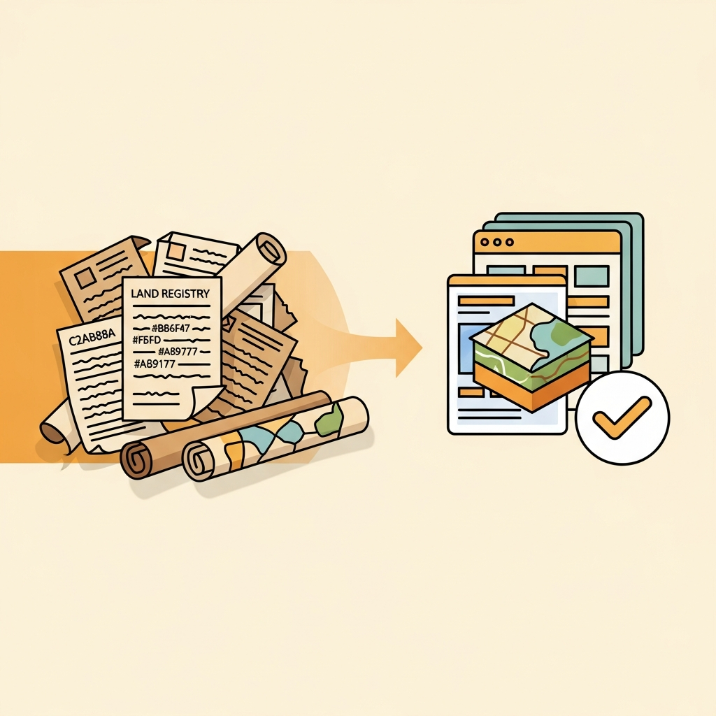 Paper records being transformed into a digital database